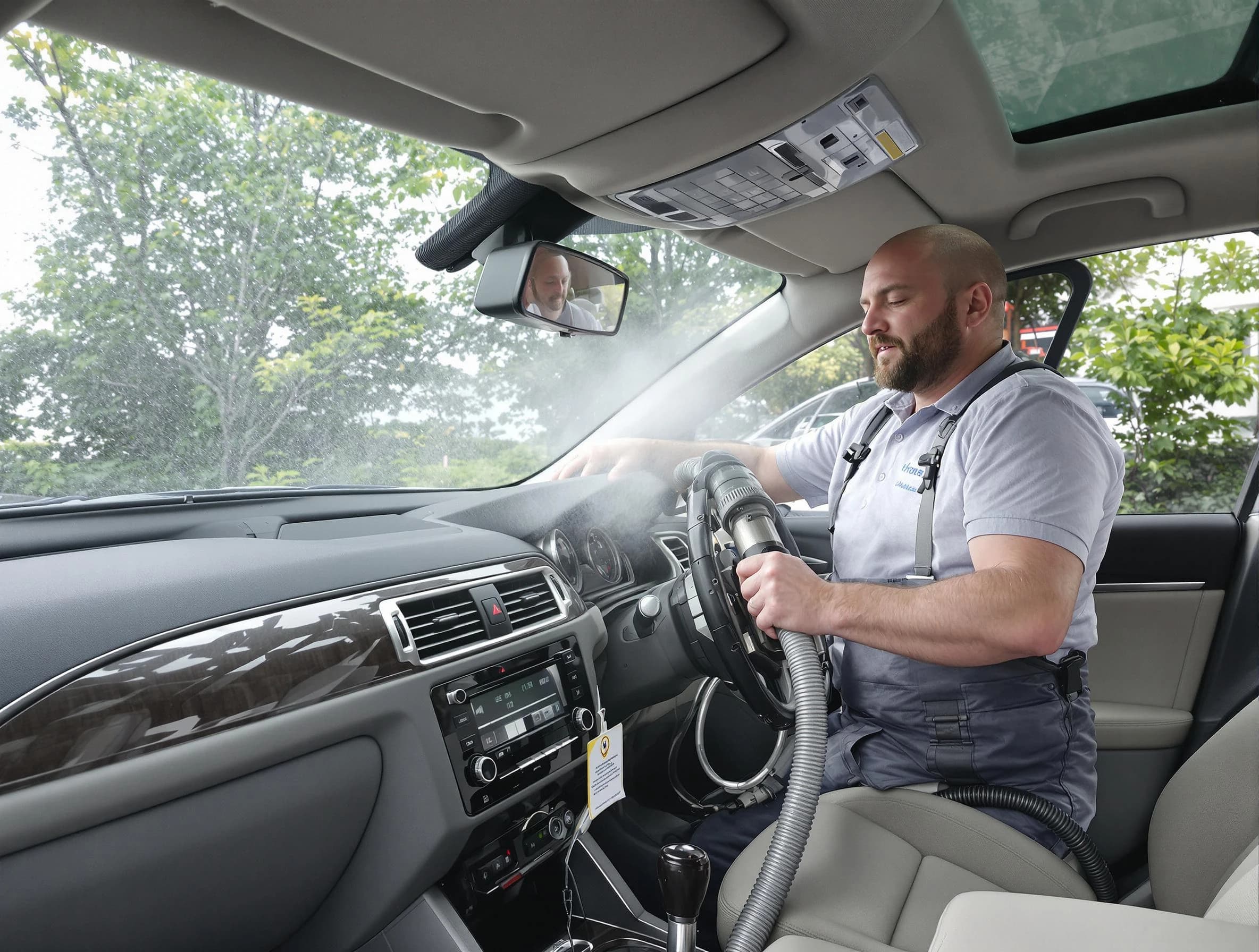 Payson Air Duct Cleaning specialist performing professional car duct cleaning in Payson