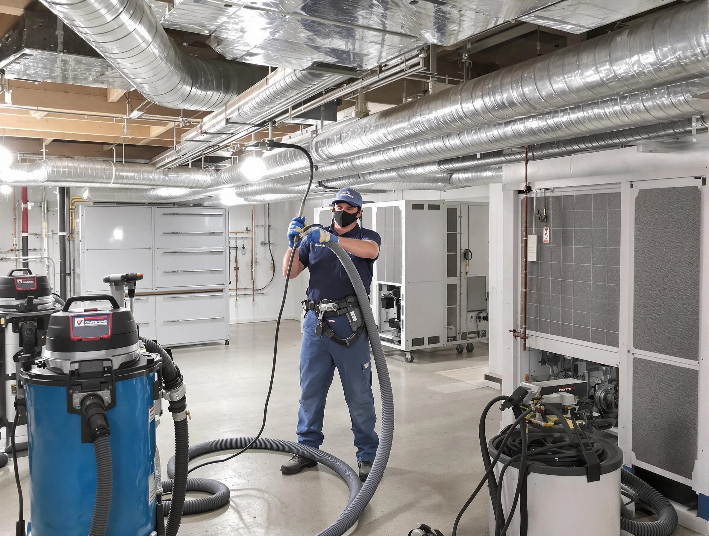 Payson Air Duct Cleaning specialist performing thorough central air duct cleaning for improved system efficiency in Payson