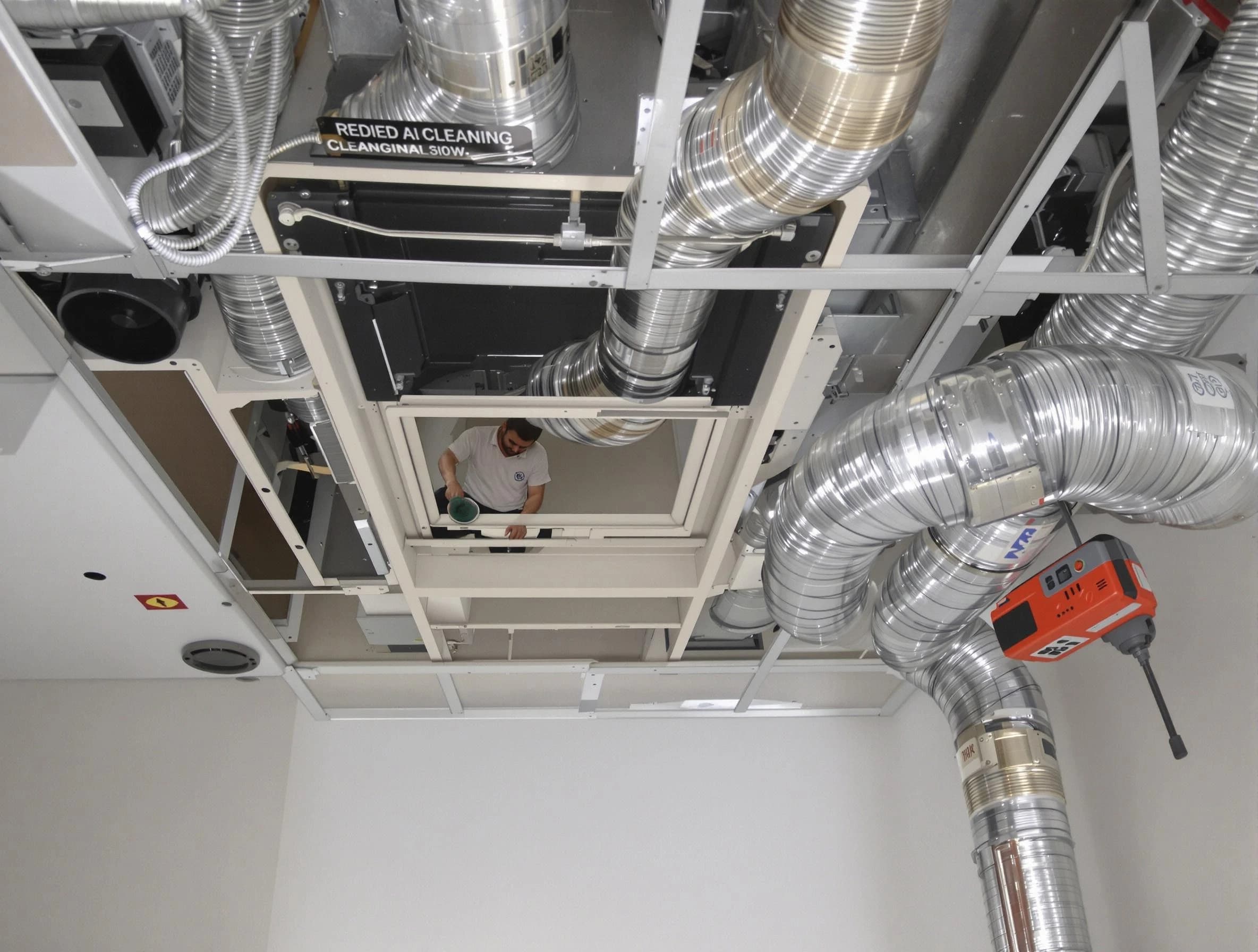 Payson Air Duct Cleaning technician performing detailed central duct system cleaning in Payson