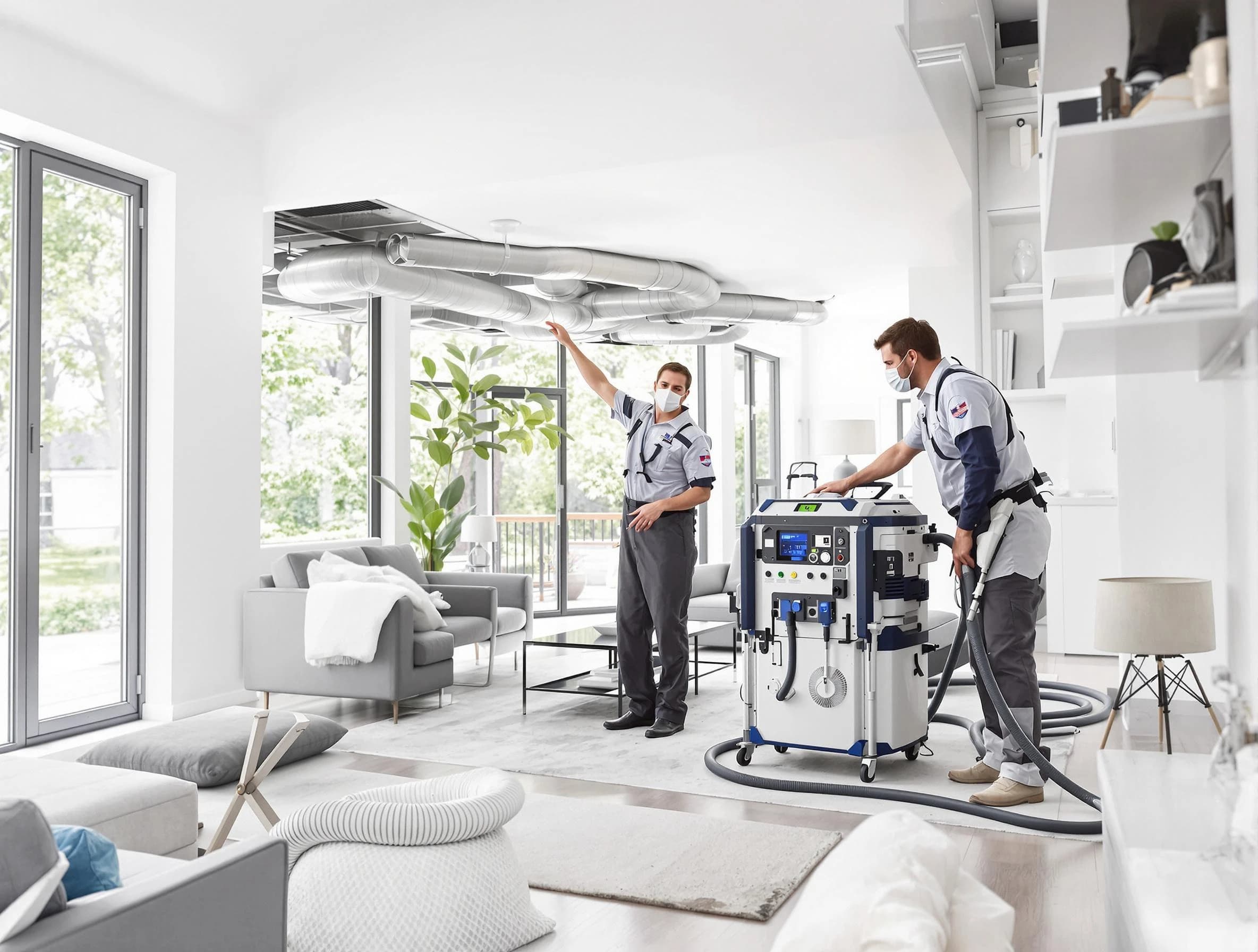 Payson Air Duct Cleaning professional conducting pure air duct cleaning with state-of-the-art equipment in Payson