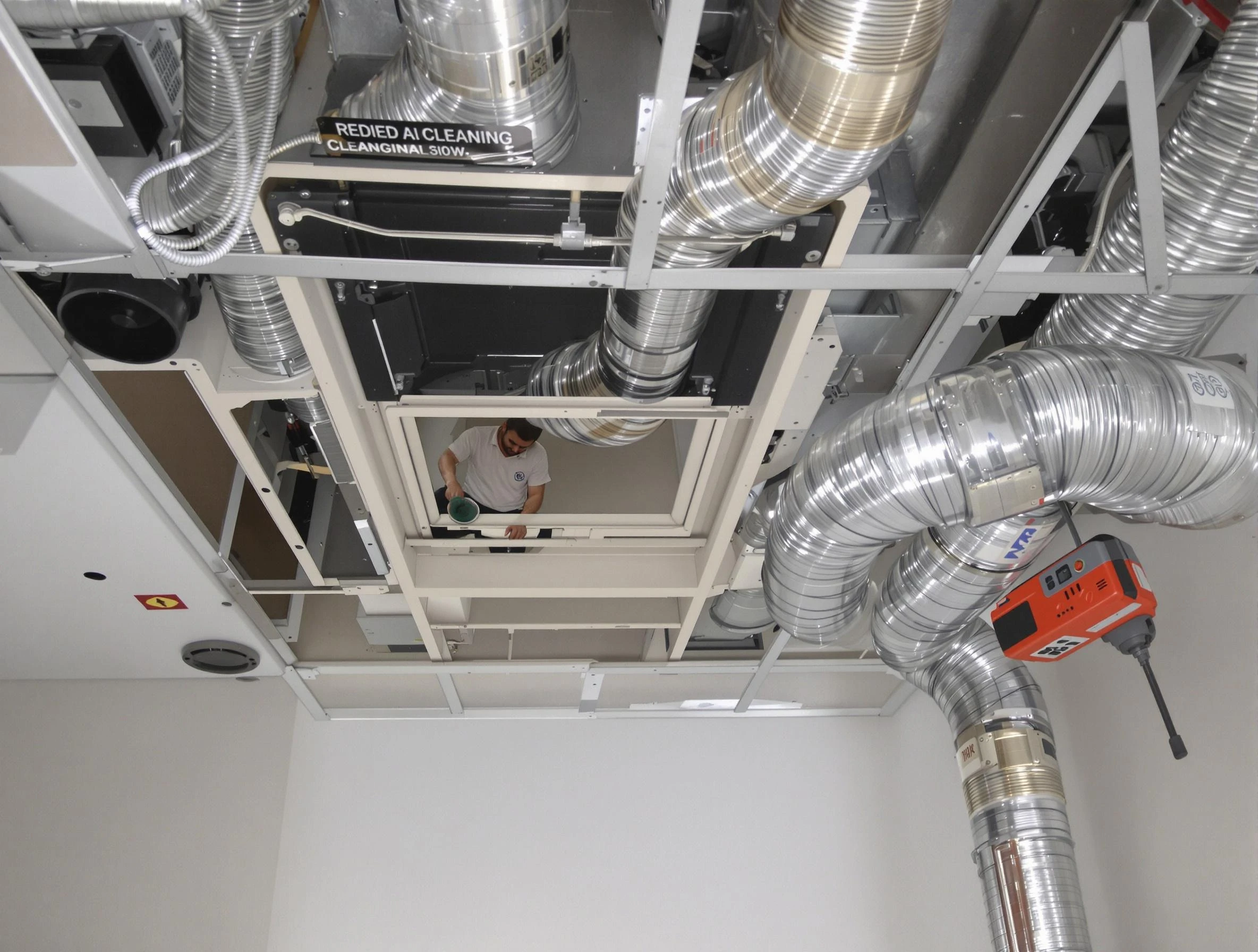 Payson Air Duct Cleaning technician performing detailed central duct system cleaning in Payson