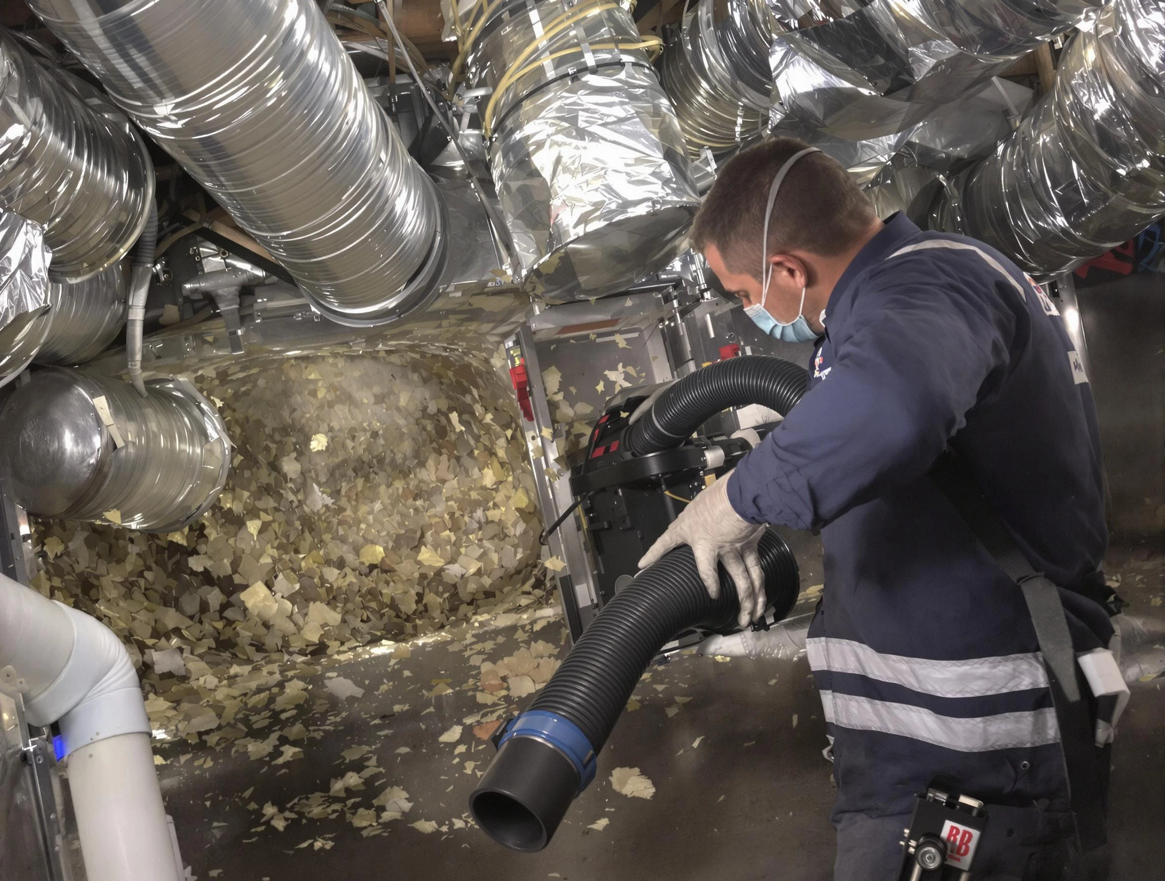 Payson Air Duct Cleaning specialist operating negative pressure cleaning equipment for thorough duct maintenance in Payson